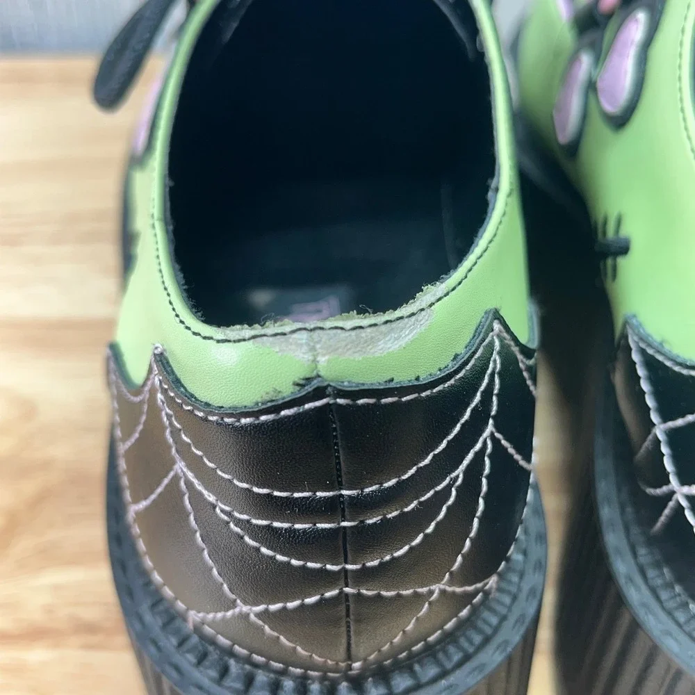 YRU x Hello Kitty Frankenstein  Platform Creepers Lime Green  Women Shoes size 9
